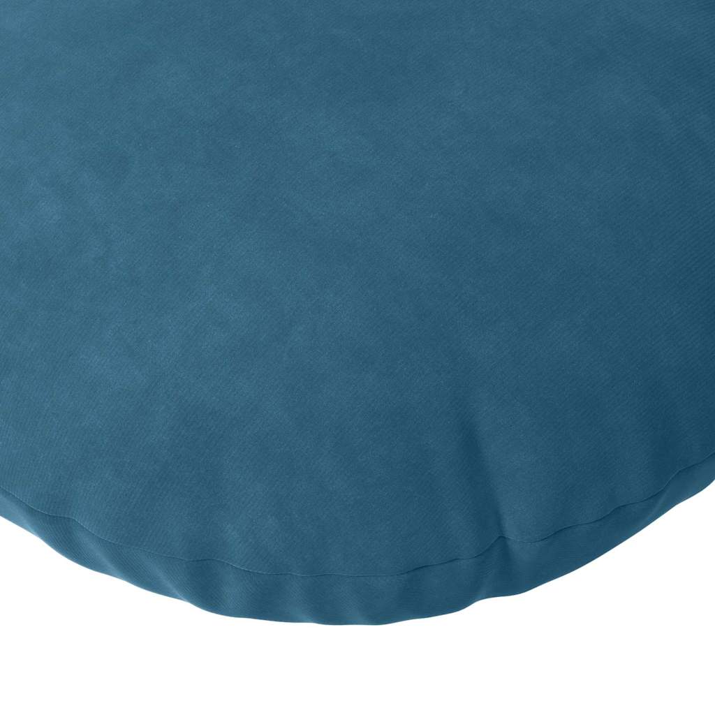Sitzkissen 2 pcs Blau Ø30 x 13 cm Samt