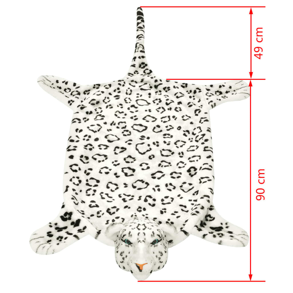 Plüsch Leopardenfell Teppich 139 cm Braun