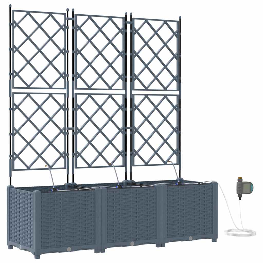 Garten-Pflanzgefäß 4 Stk. Braun 160 x 40 x 22 cm PP