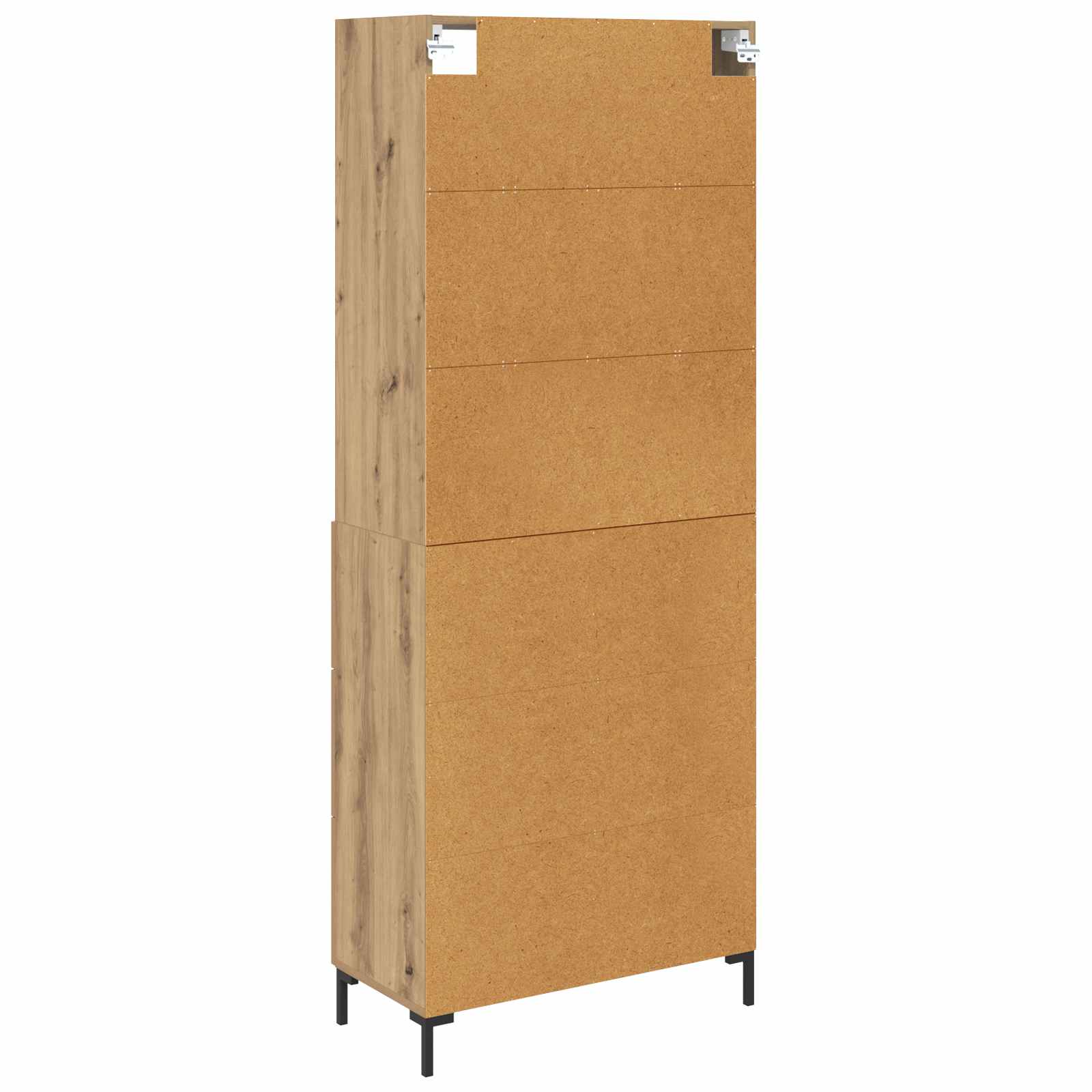 Highboard Hochglanz-Weiß 69,5x34x180 cm Holzwerkstoff