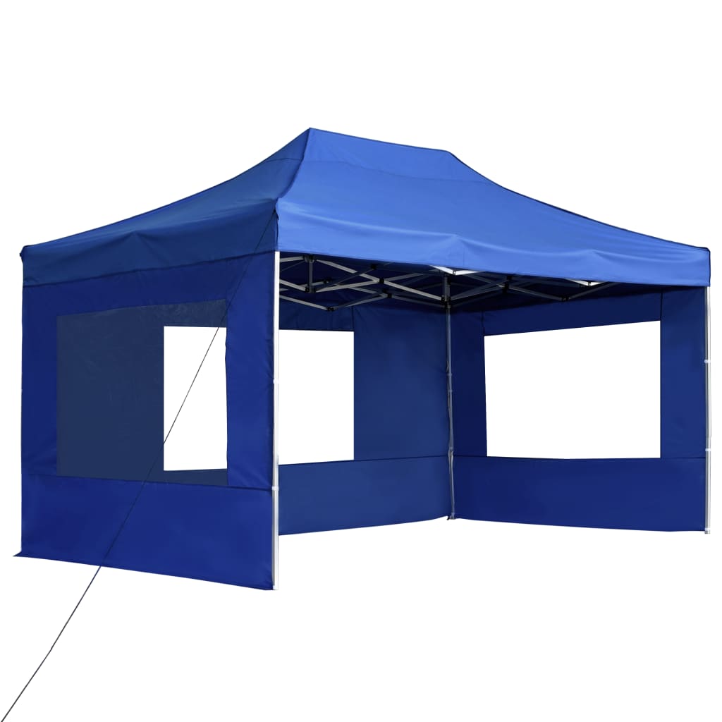 Profi-Partyzelt Faltbar mit Wänden Aluminium 3×3m Weiß