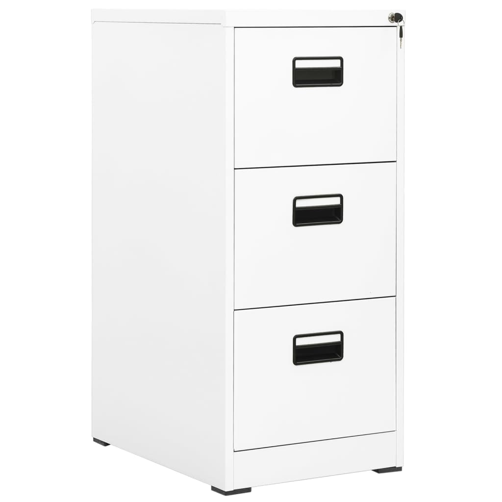 Aktenschrank Weiß 46x62x72,5 cm Stahl