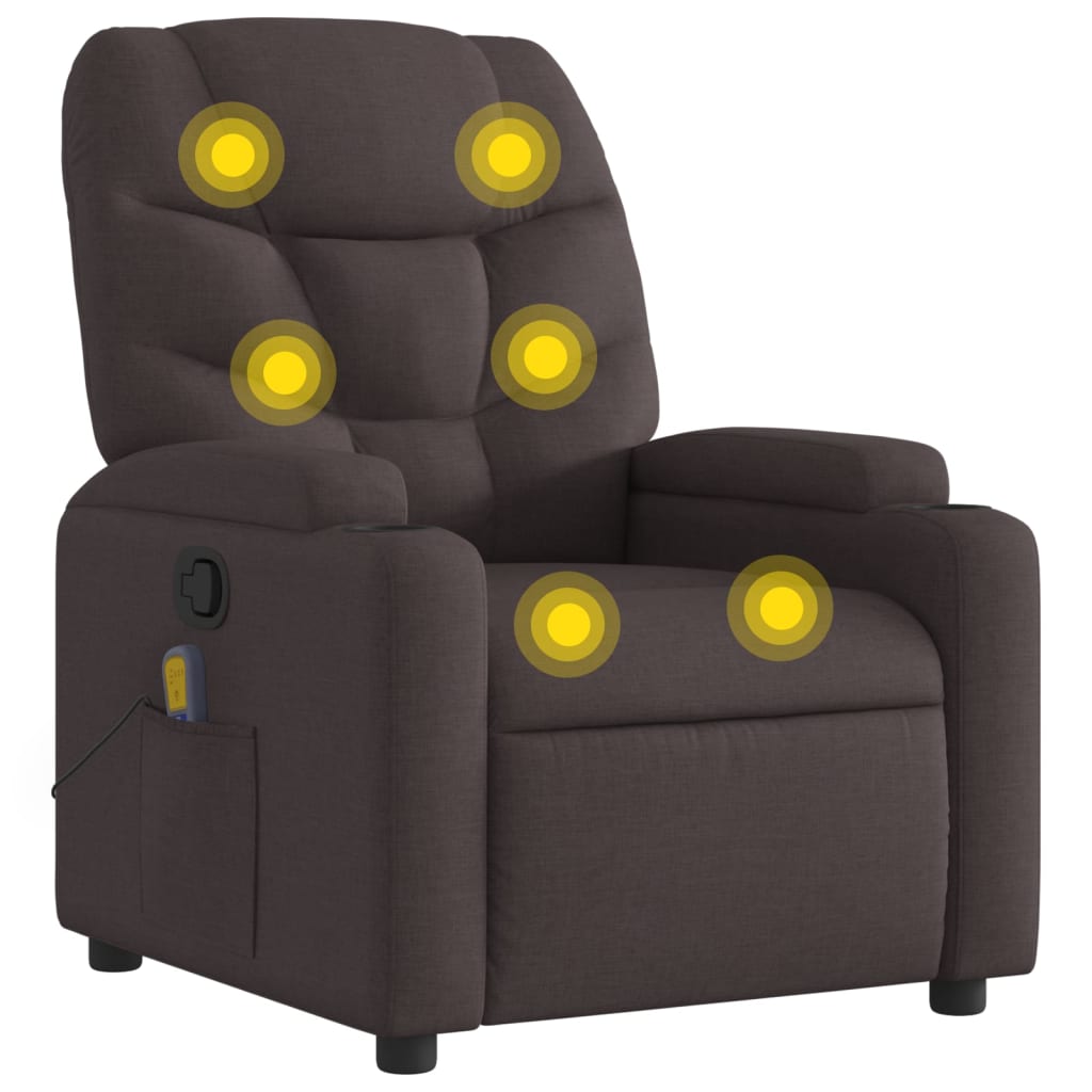 Relaxsessel Elektrisch Dunkelgrau Stoff
