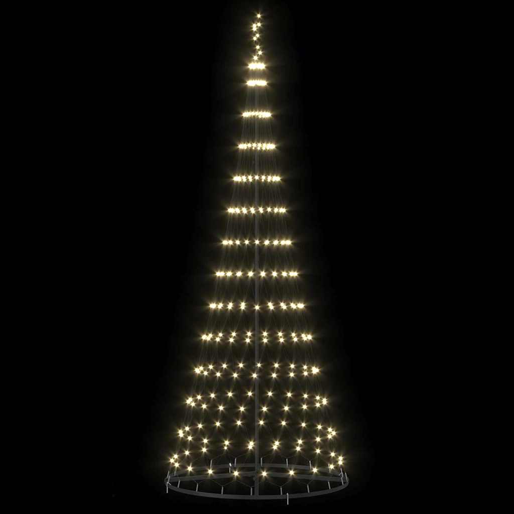 LED-Weihnachtsbaum mit 230 LEDs Mehrfarbig 184,5 cm Metall