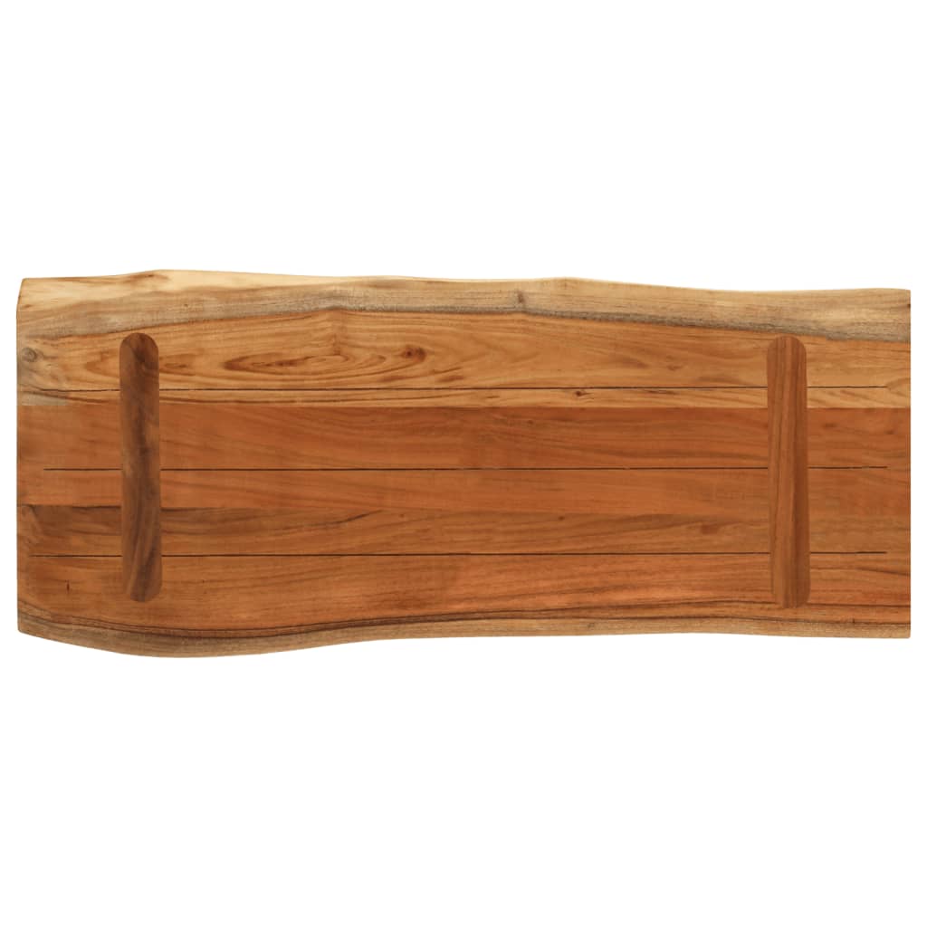 Tischplatte 40x40x2,5 cm Rechteckig Massivholz Akazie Baumkante
