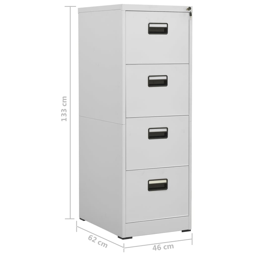 Aktenschrank Weiß 46x62x72,5 cm Stahl