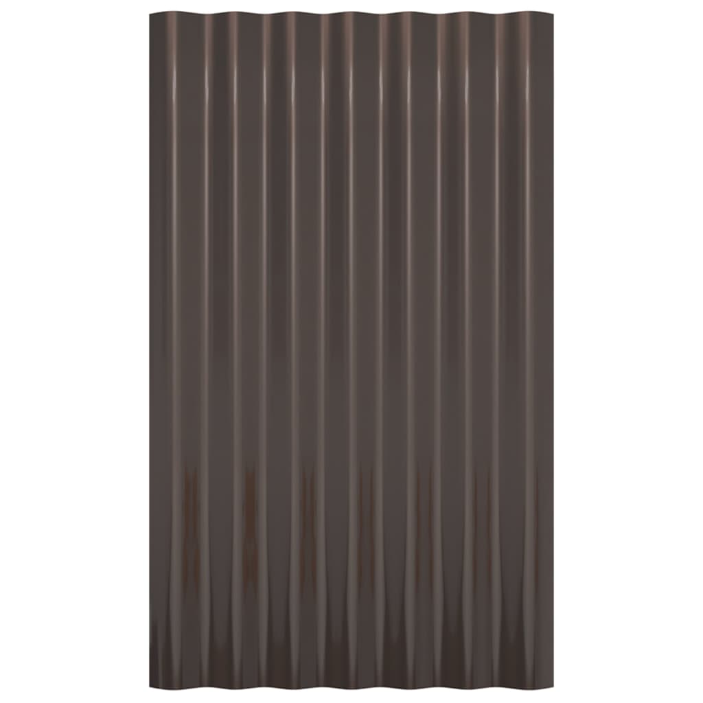 Dachpaneele 12 Stk. Verzinkter Stahl Grün 100x36 cm