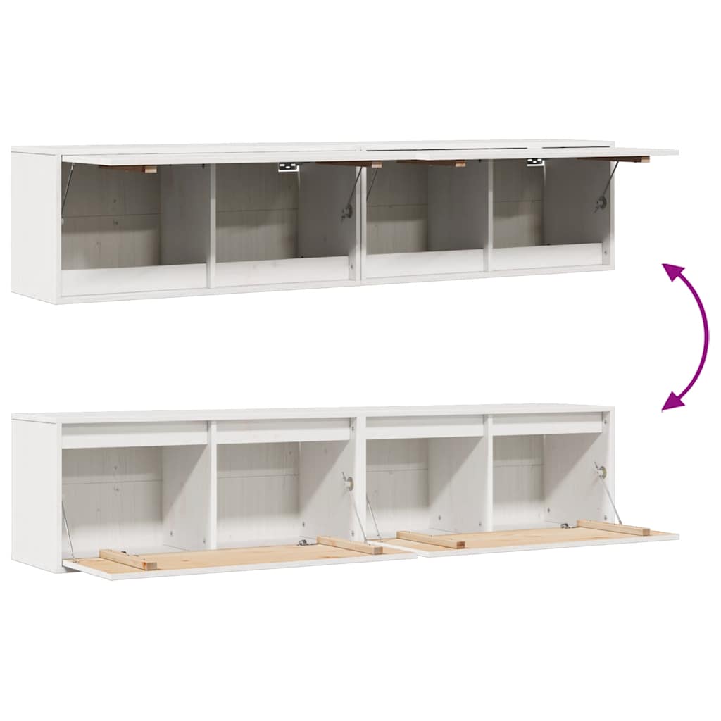 Wandschrank 80x30x35 cm Massivholz Kiefer