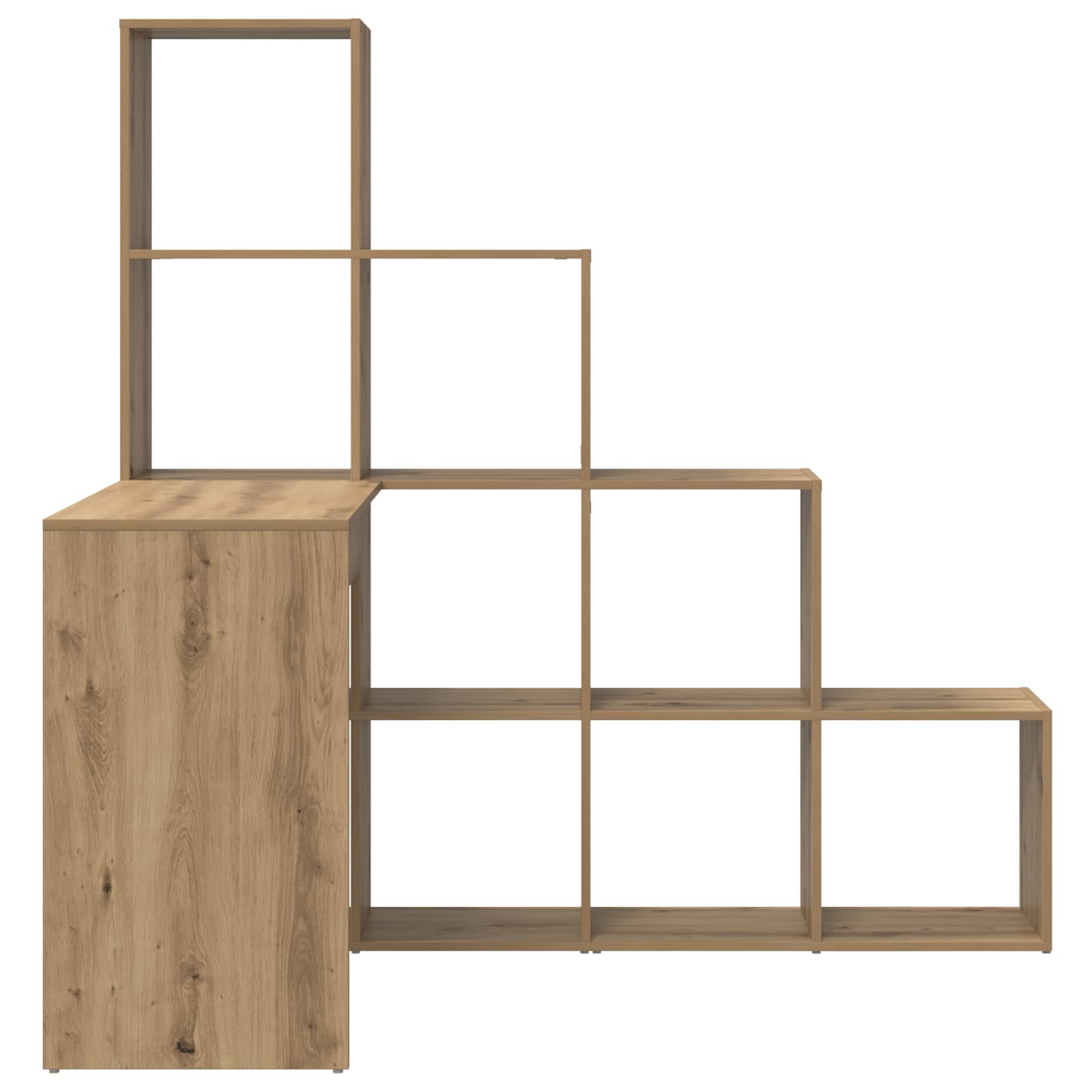 Eck-Schreibtisch Schwarz Eichen-Optik 101,5 x 149,5 x 149,5 cm