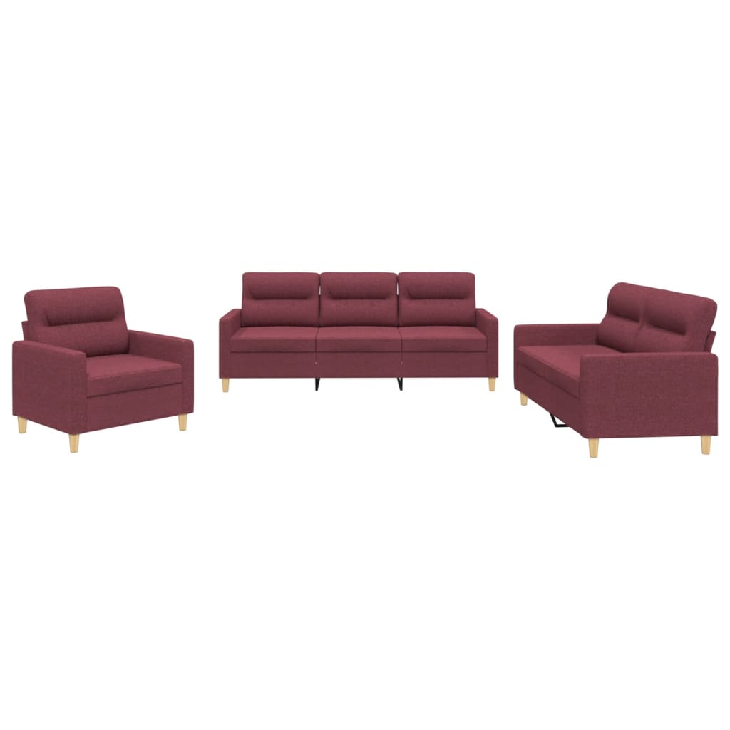 4-tlg. Sofagarnitur mit Kissen Taupe Stoff