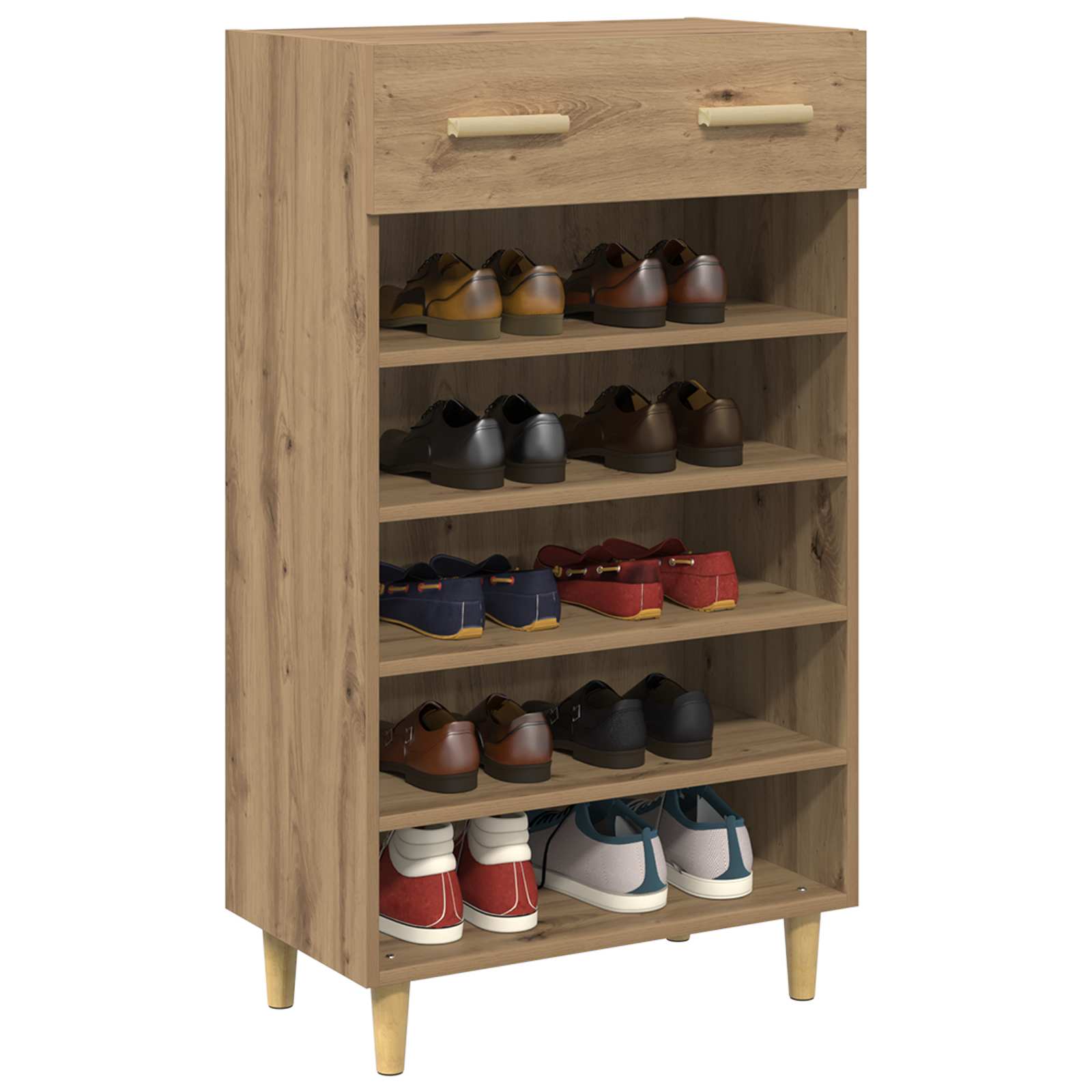 Schuhschrank mit Regal Altholz 60 x 35 x 105 cm Holzwerkstoff