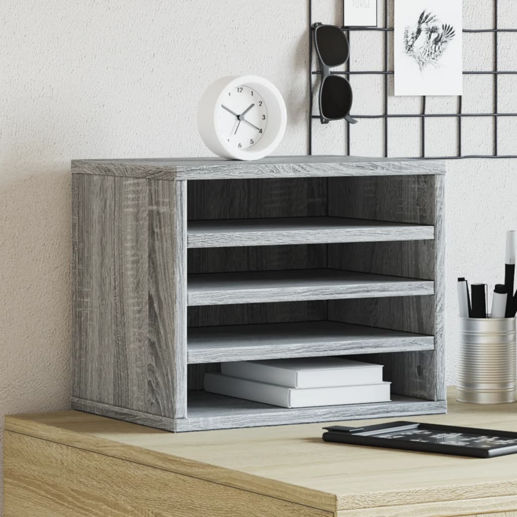 Schreibtisch-Organizer Weiß 36x26x29,5 cm Holzwerkstoff