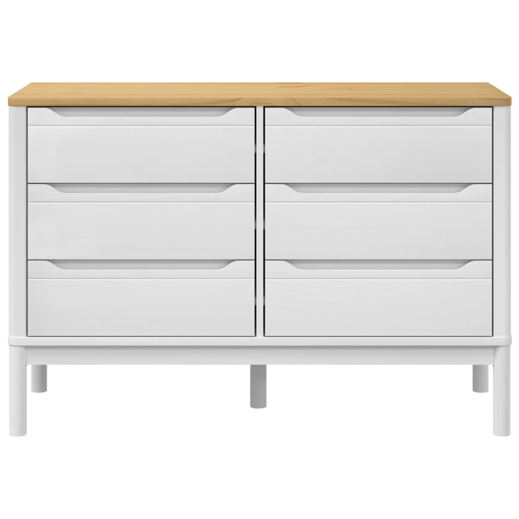 Kommode FLORO Wachsbraun Massivholz Kiefer