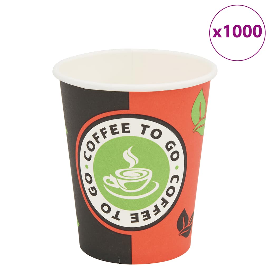 1000 Stk. Einweg-Kaffeebecher Pappe 120 ml (4 oz)