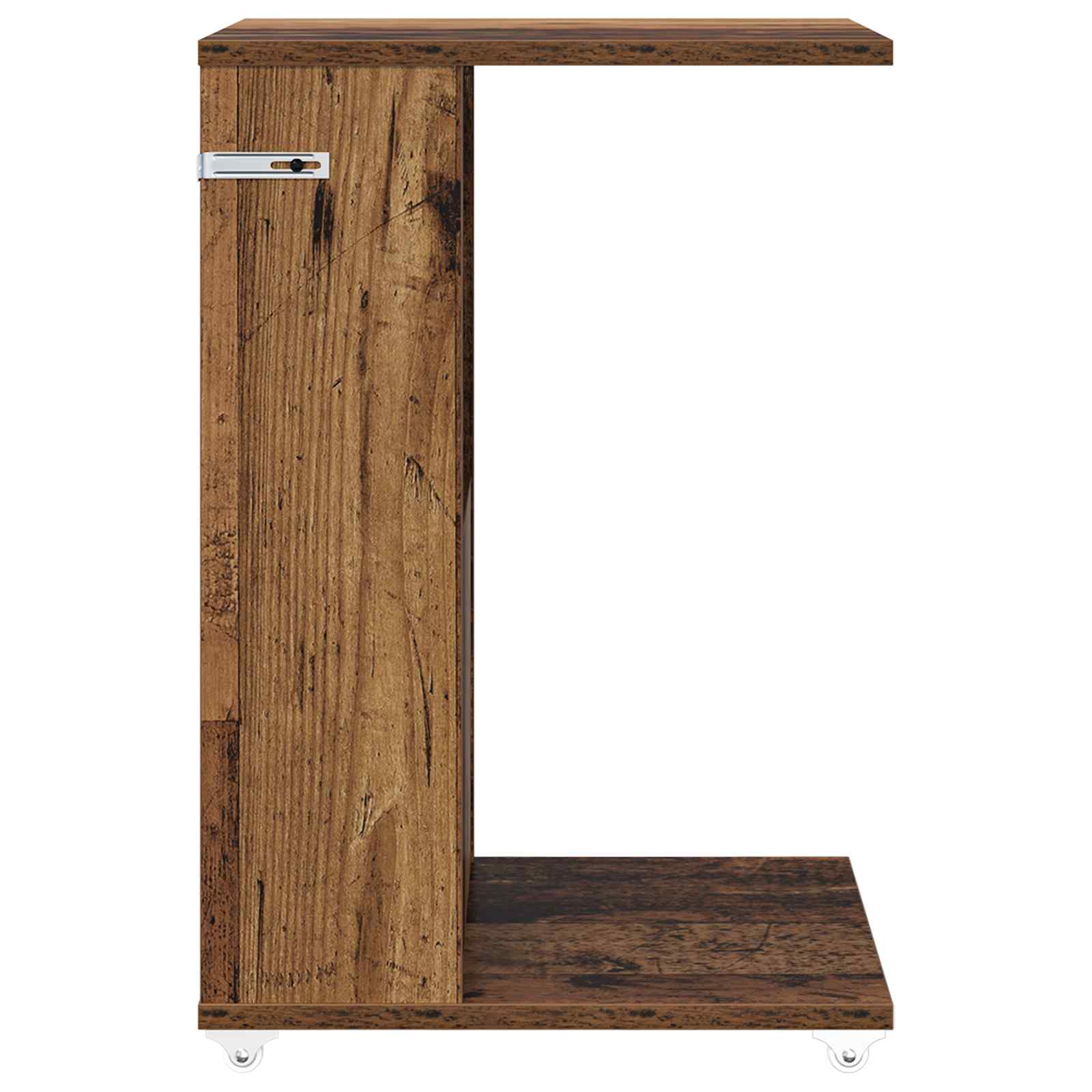 Beistelltisch Mit Rad Weiß 40 x 35 x 60 cm Holzwerkstoff