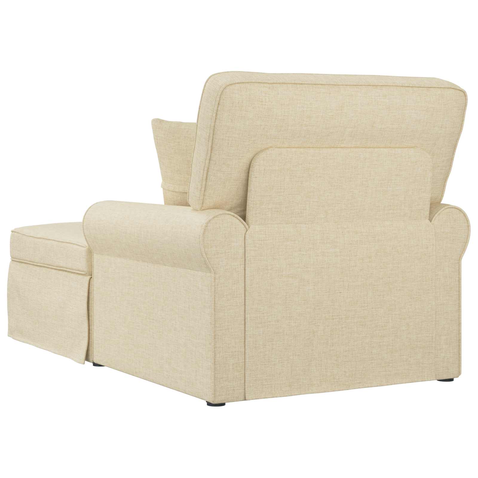 Chaise Lounge mit Rock mit Kissen 3 pcs Hellgrau Stoff
