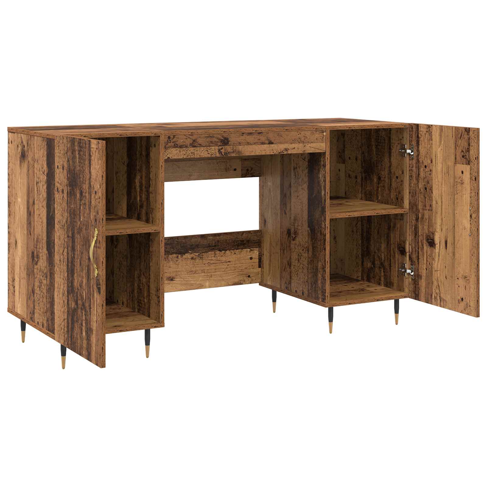 Schreibtisch Betongrau 140x50x75 cm Holzwerkstoff