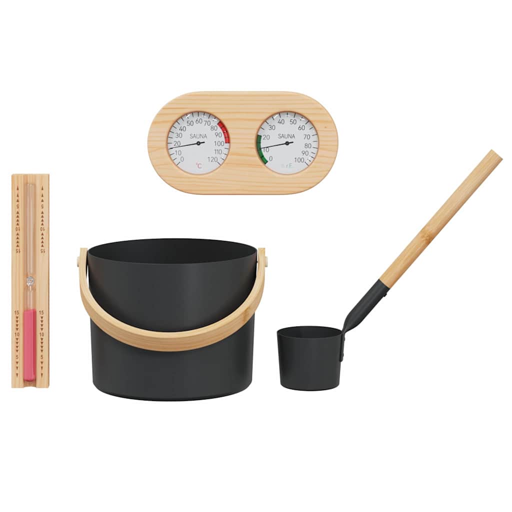 Sauna Zubehör Set 2 pcs Schwarz