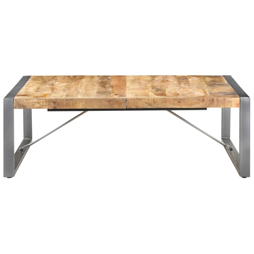 Couchtisch 140x140x40 cm Raues Mangoholz