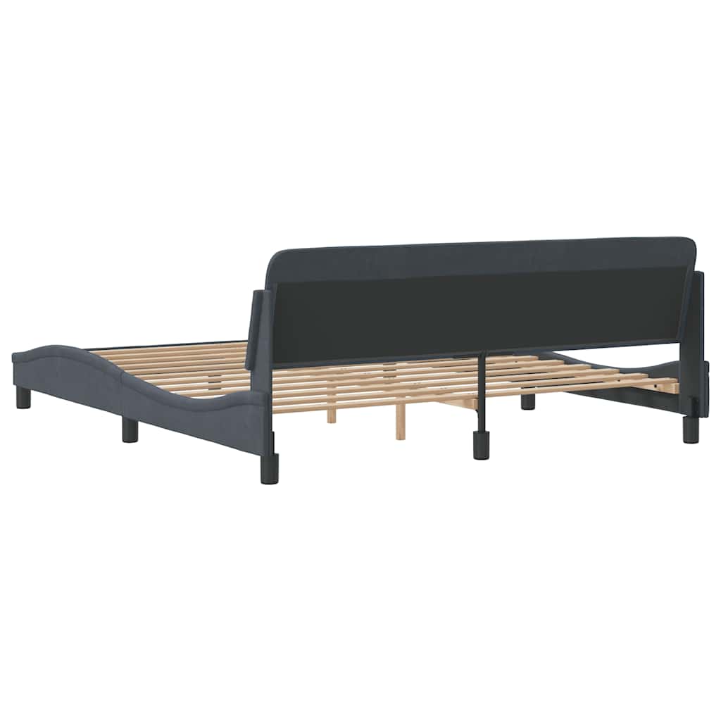 Bettgestell "Dover" Hellgrau 80x200 cm Samt