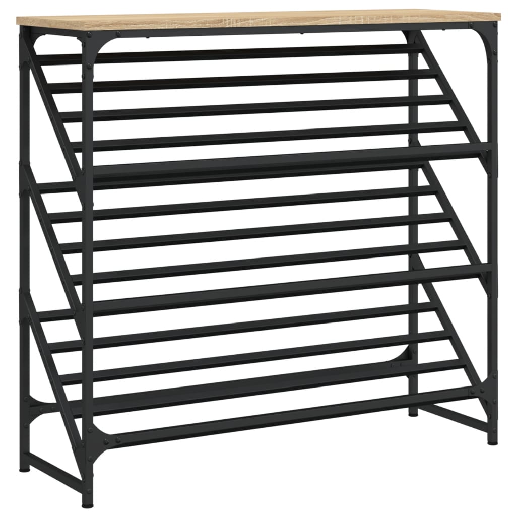 Schuhregal Schwarz 60x30x45 cm Holzwerkstoff