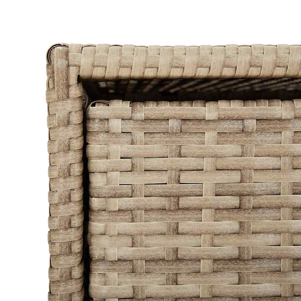 Gartenschrank Schwarz 55x59x80 cm Poly Rattan