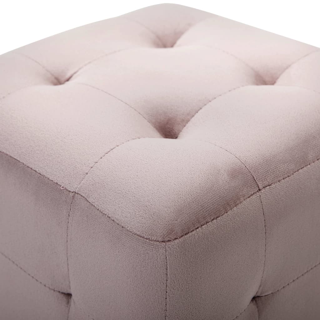 Pouf 2 Stk. Blau 30x30x30 cm Samtstoff