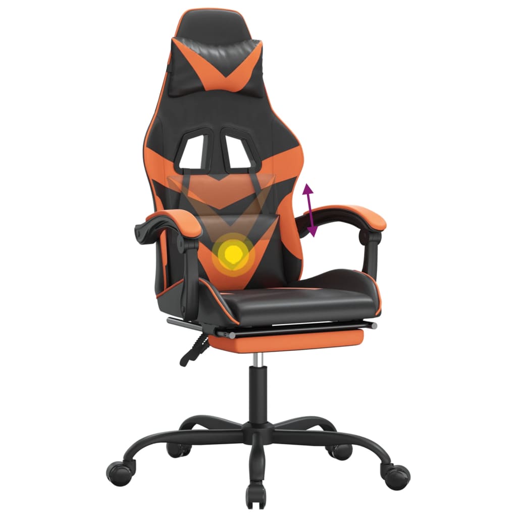 Gaming-Stuhl Drehbar Schwarz und Rot Kunstleder
