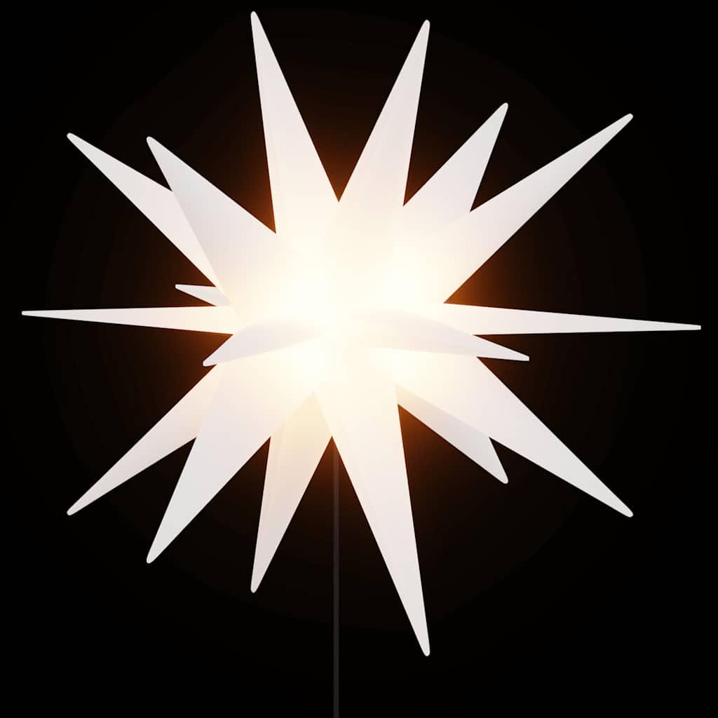 LED-Weihnachtssterne 3 Stk. mit Erdspießen Faltbar Gelb 57 cm