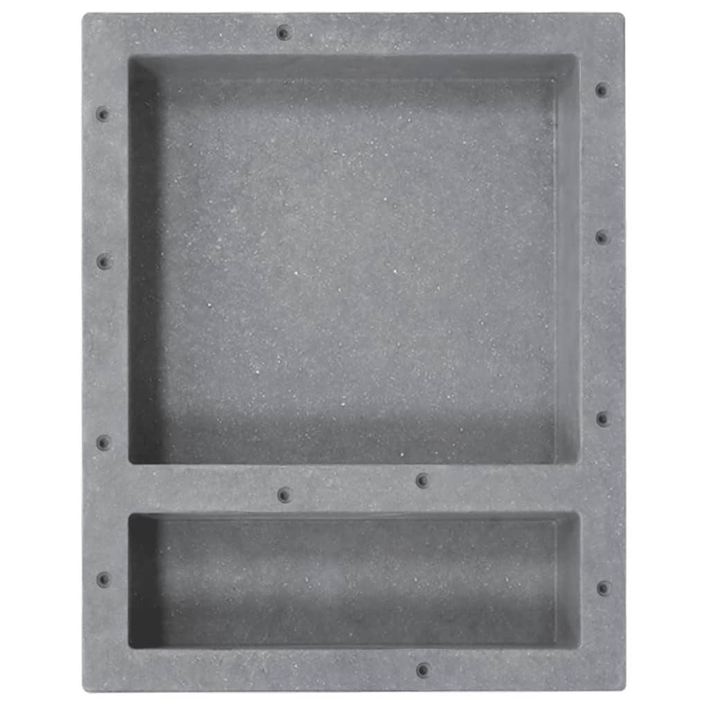 Duschnische Mattgrau 41x36x10 cm