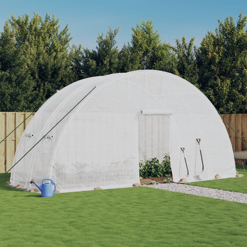 Gewächshaus mit Stahlrahmen Grün 24 m² 6x4x2,85 m