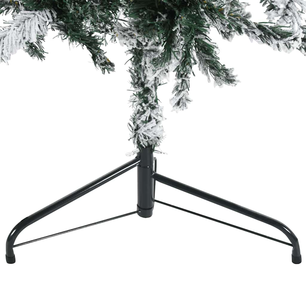 Künstlicher Halb-Weihnachtsbaum mit Ständer Schlank Weiß 180 cm