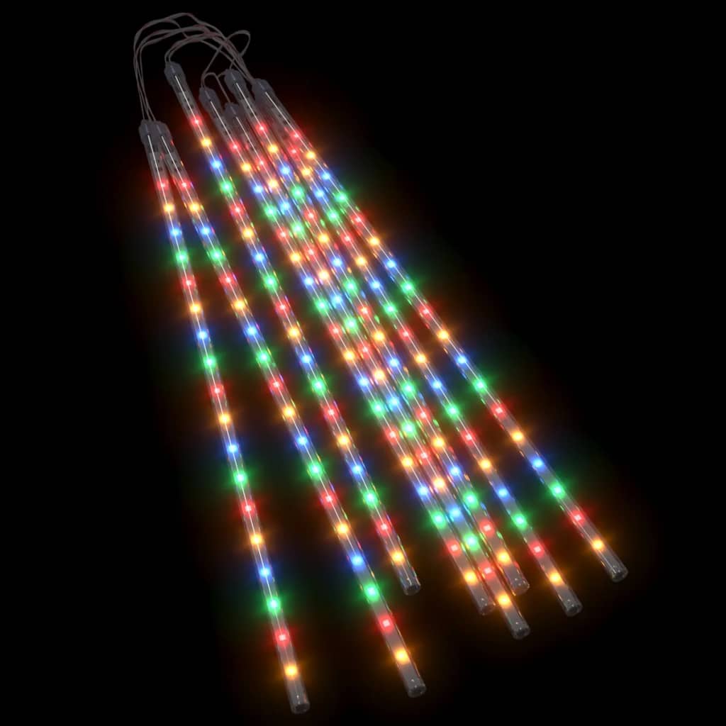 LED Meteor-Lichter 8 Stk. 30 cm Kaltweiß 192 LEDs