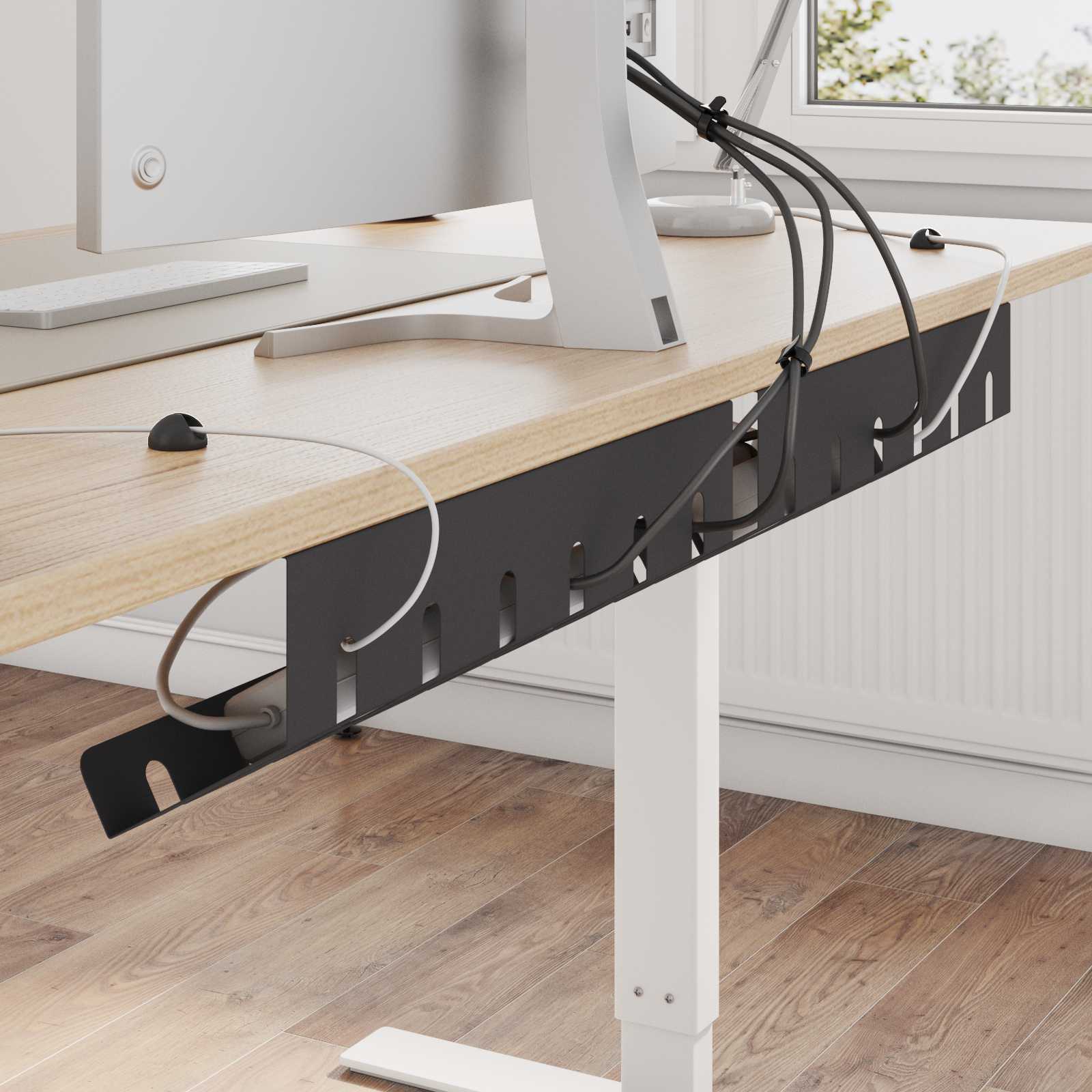 Unter dem Schreibtisch Kabelmanagement Tray 2 Stk. Anthrazit