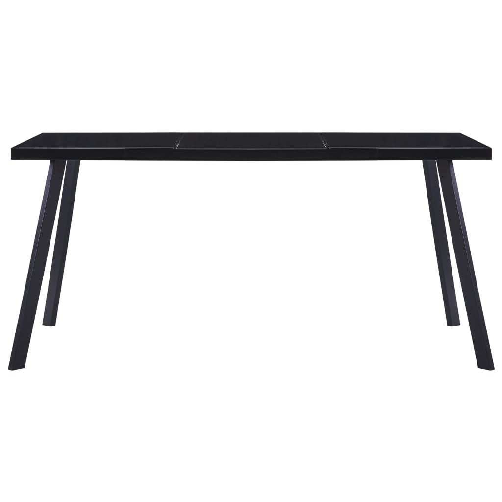 Esstisch Schwarz 140 x 70 x 75 cm Hartglas