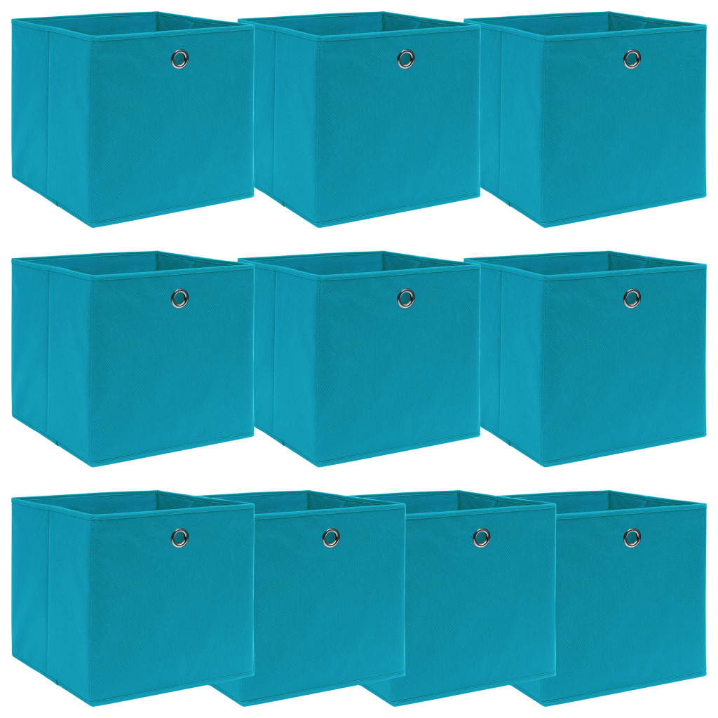 Aufbewahrungsboxen 4 Stk. Blau 32x32x32 cm Stoff