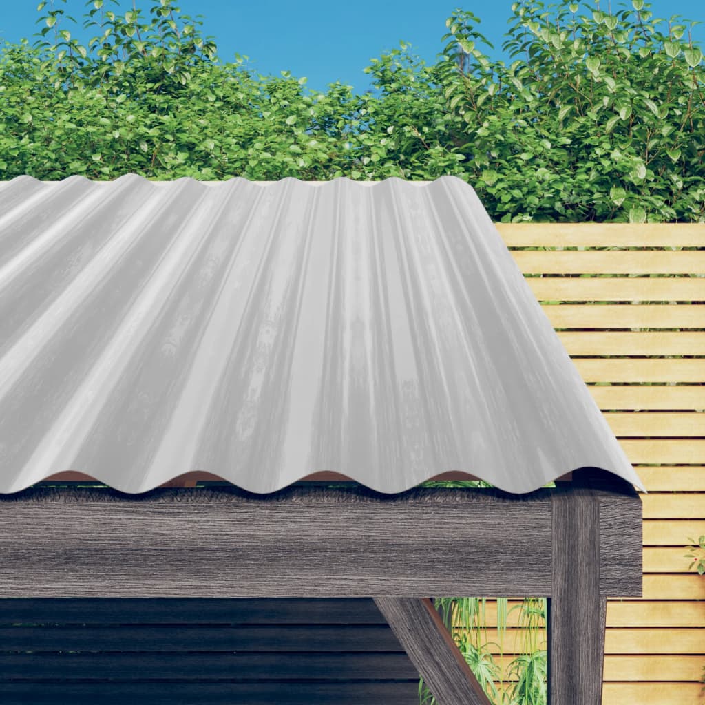 Dachpaneele 12 Stk. Verzinkter Stahl Grün 100x36 cm