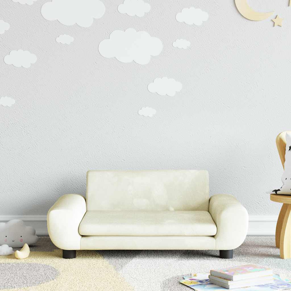 Kindersofa Blau 100x54x33 cm Samt