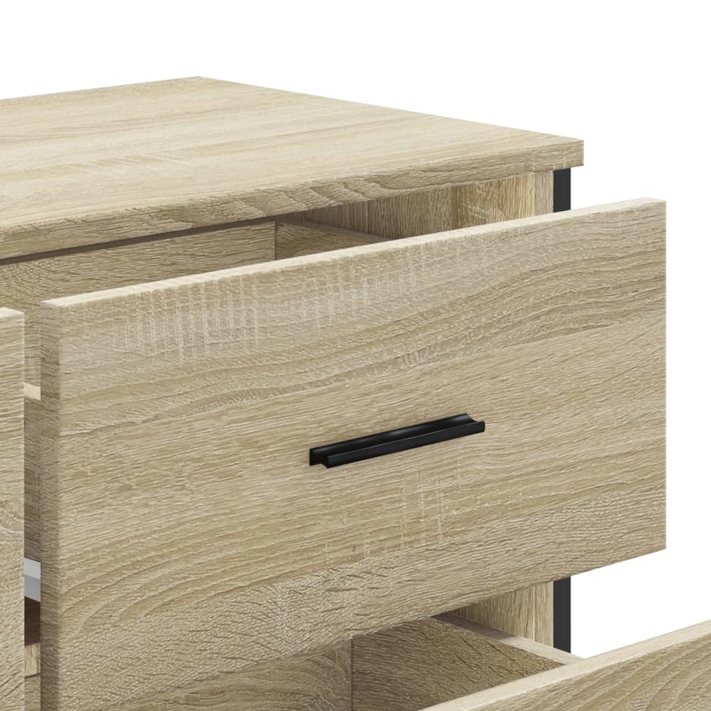 Kommode Schwarz 91x35,5x74,5 cm Holzwerkstoff