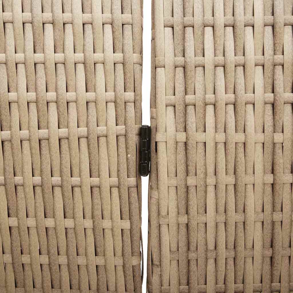 Raumteiler Schwarz 146 x 180 cm Poly-Rattan