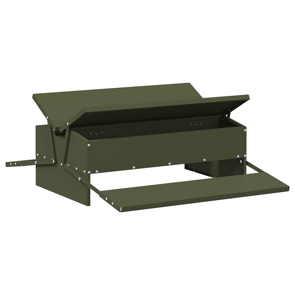 Hühnertretfeeder Schwarz 48,5 x 39,5 x 19 cm