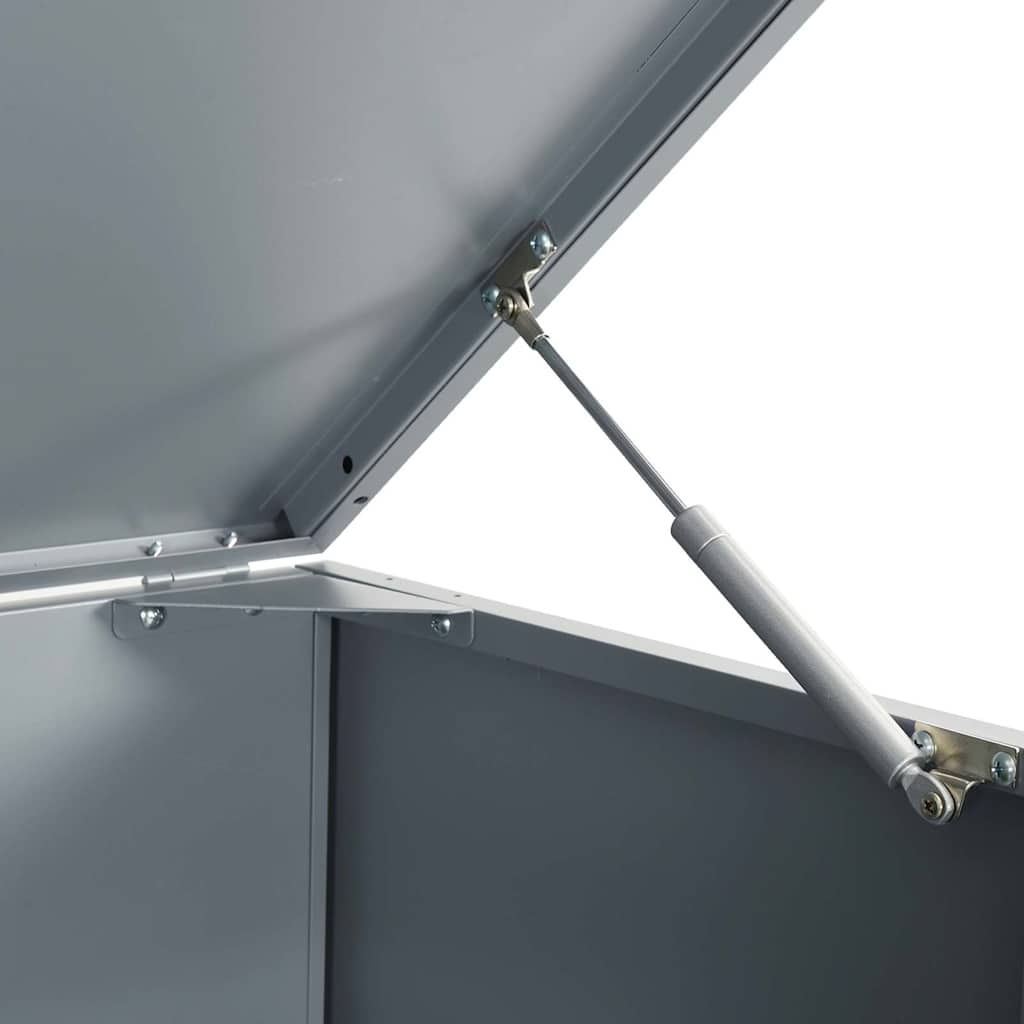 Mülltonnenbox für 2 Tonnen Schwarz 138x79x117 cm Stahl