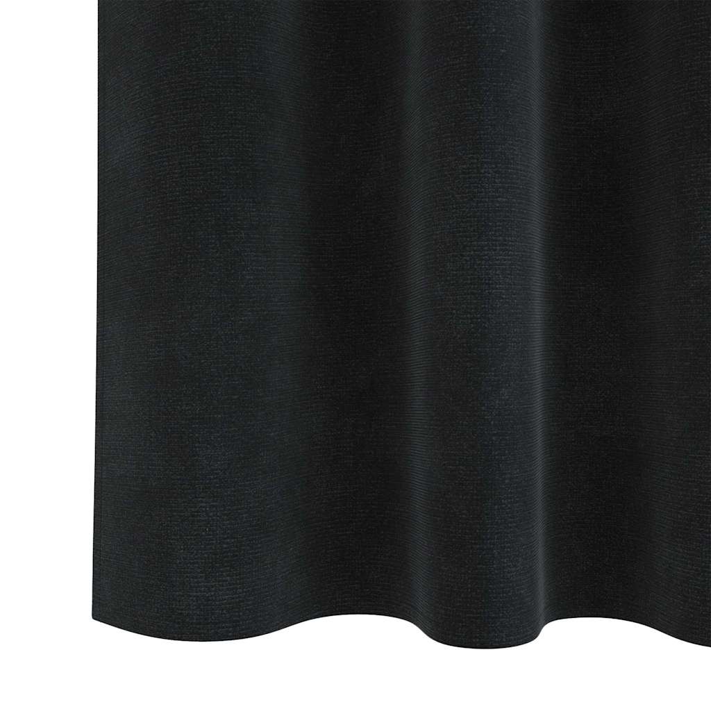 Verdunkelungsvorhänge 2 pcs Schwarz 140 x 140 cm Samt