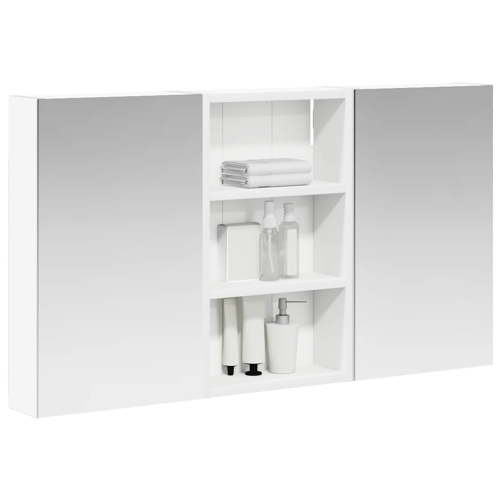 Badezimmerschrank-Set 3 pcs 80 x 10,5 x 50 cm Holzwerkstoff