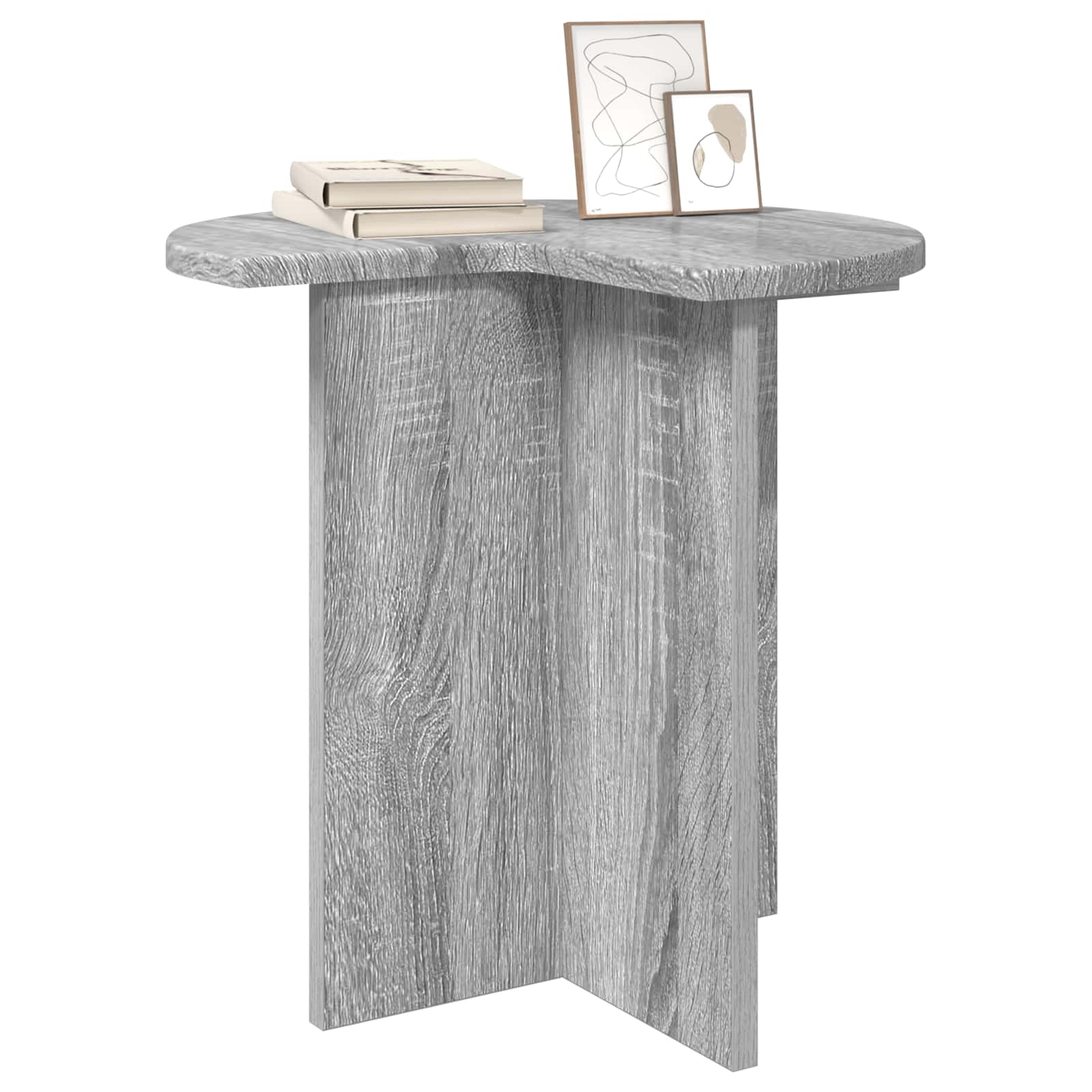 Beistelltisch mit Speicher Weiß Ø 39 x 38 cm Holzwerkstoff