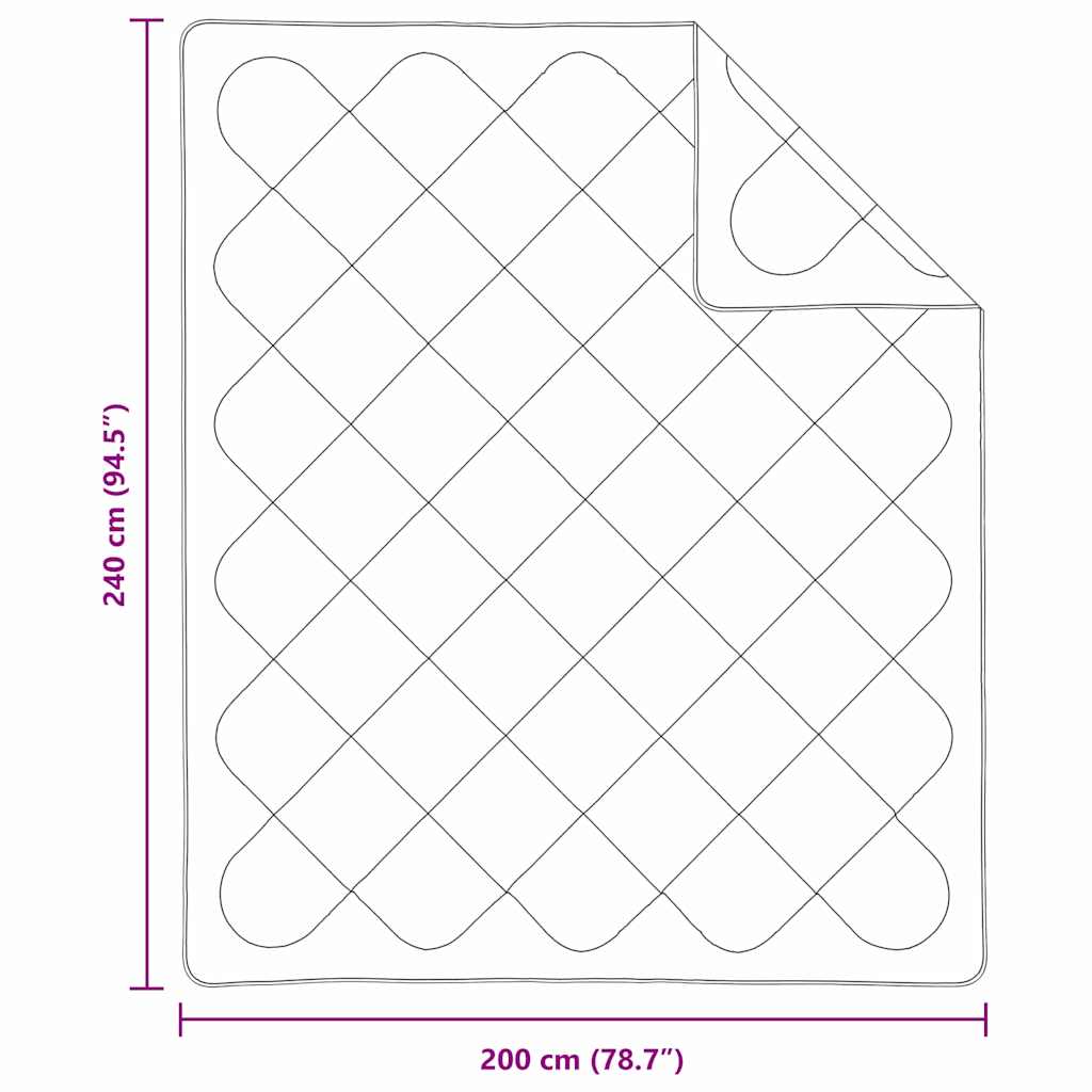 Winterbettdecke Weiß 200 x 135 x 5 cm Polyester