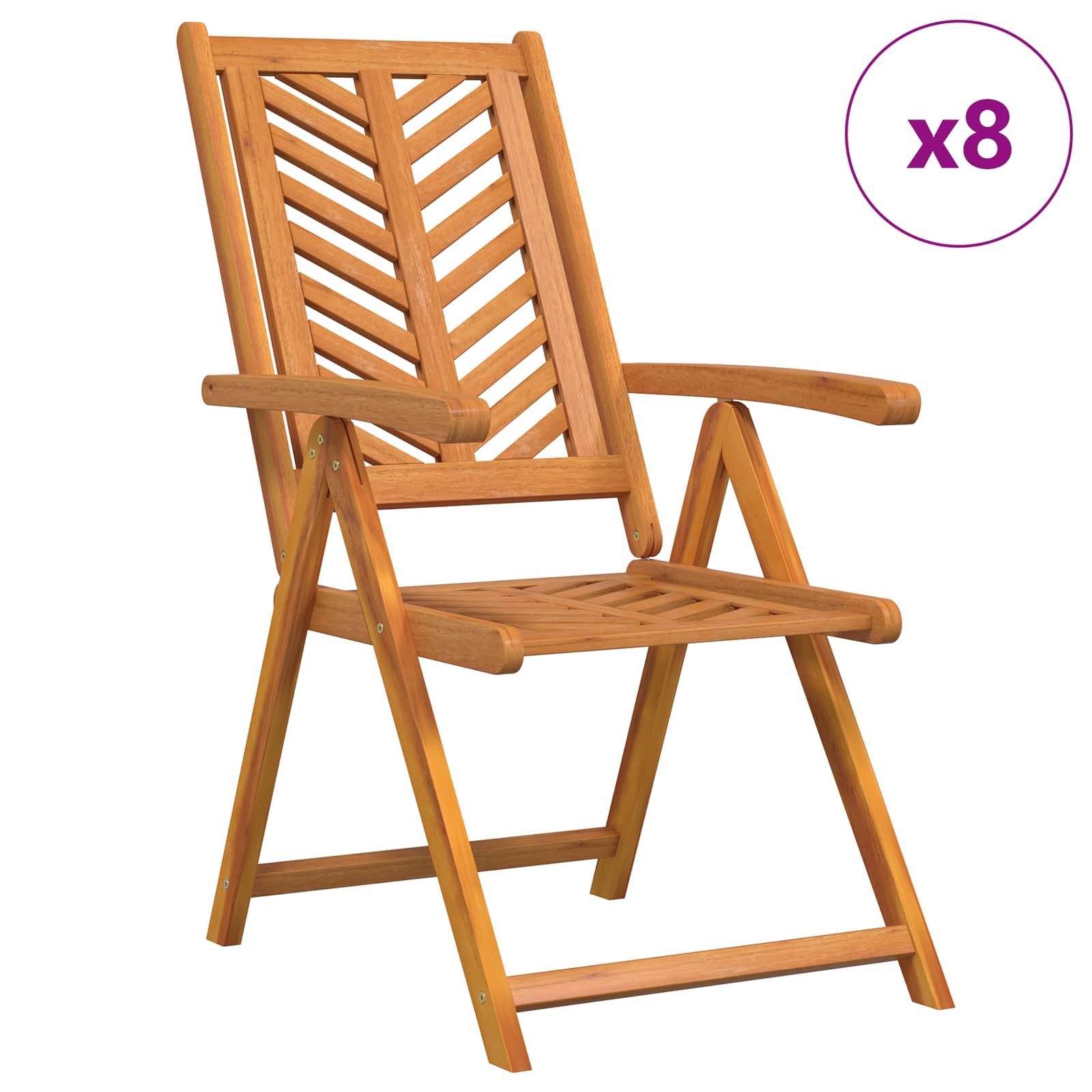 Gartenstuhl 4 pcs Braun Massivholz Akazie