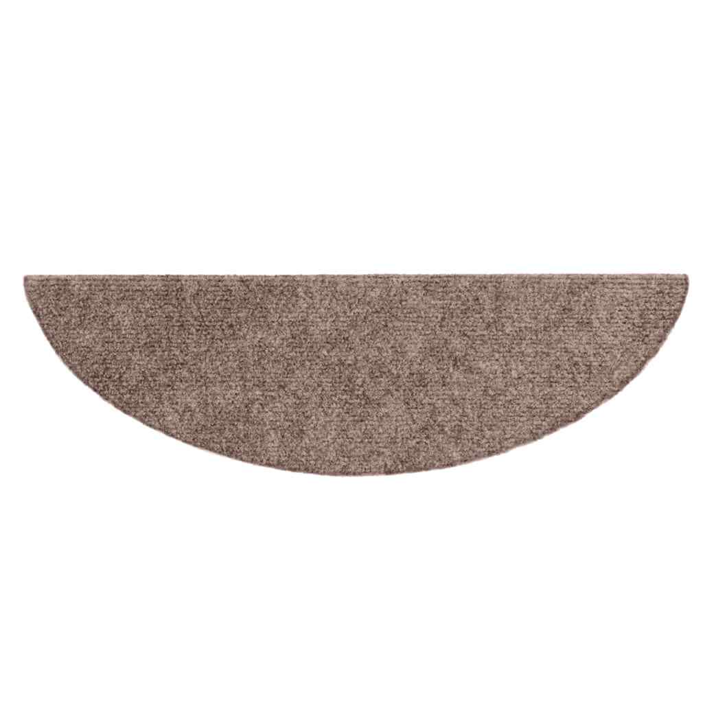 Stufenmatten Selbstklebend 15 Stk. 56x17x3 cm Hellbraun Halbrund