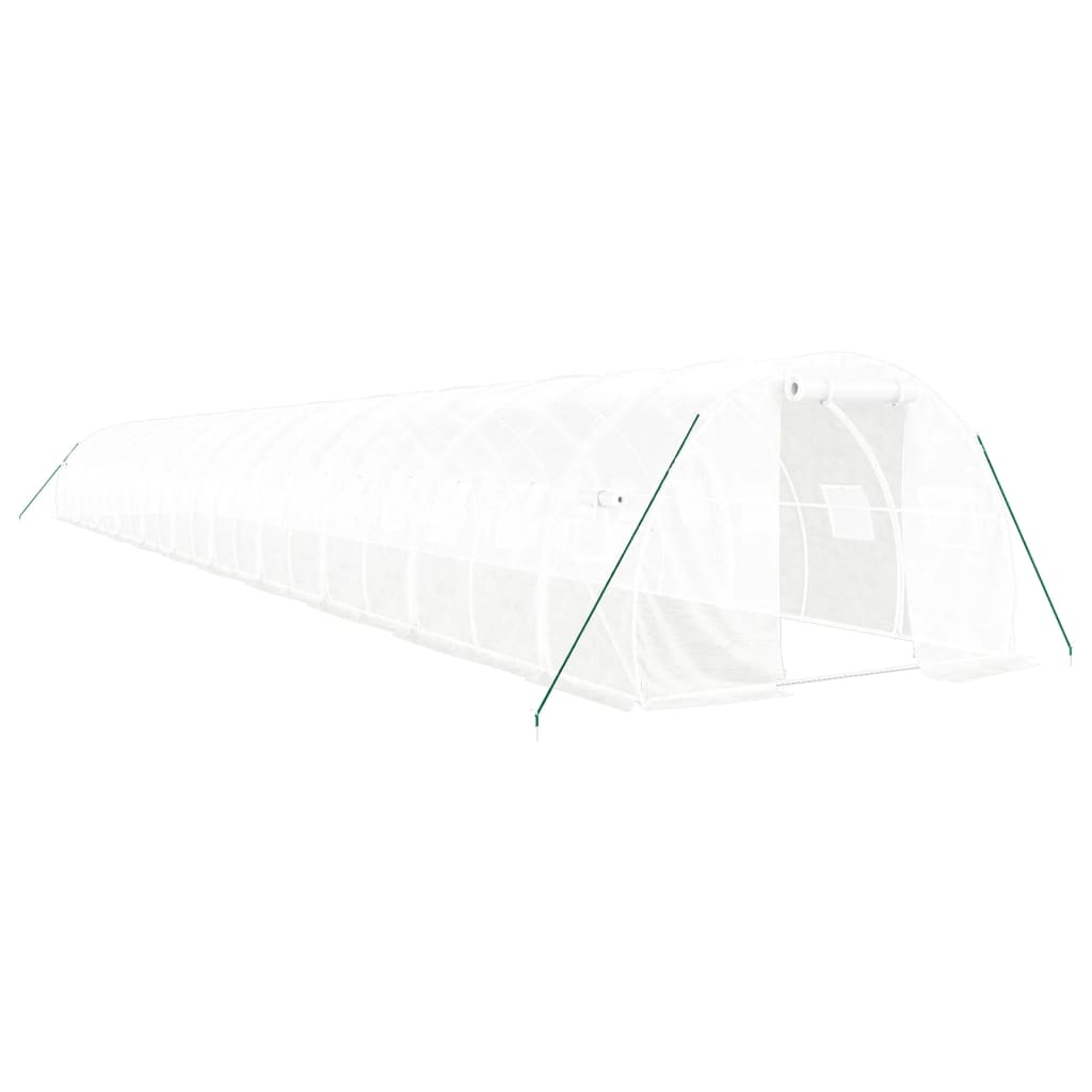 Gewächshaus mit Stahlrahmen Grün 48 m² 16x3x2 m