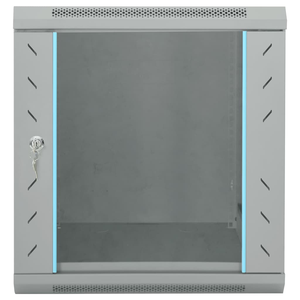 Netzwerkschrank mit Speicher Grau 60 x 45 x 28 cm Stahl